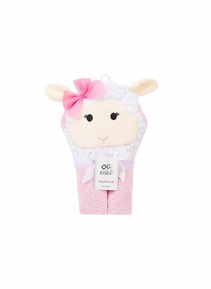 Factory Price Animal Stuffed Newborn Hooded Towel Gift Set - Sheep