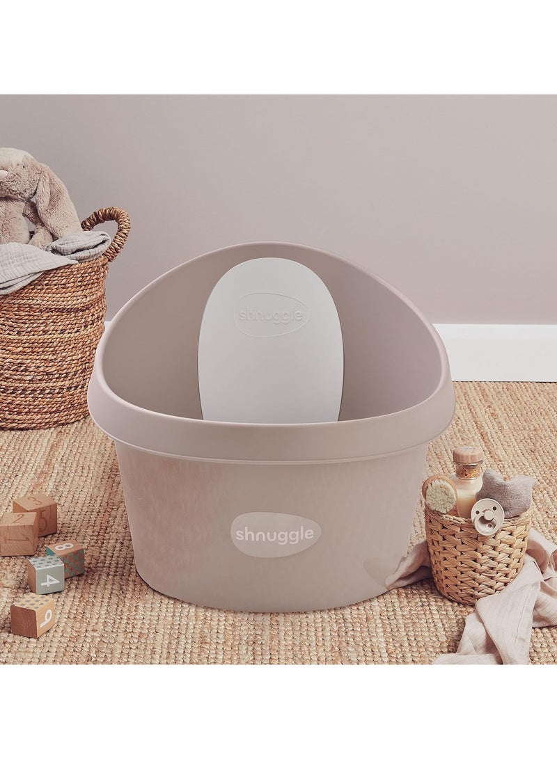 Toddler Bath Tub | Big Bath for bigger kids | Child bathtub seat support | Fits in shower and adult bath (Taupe)