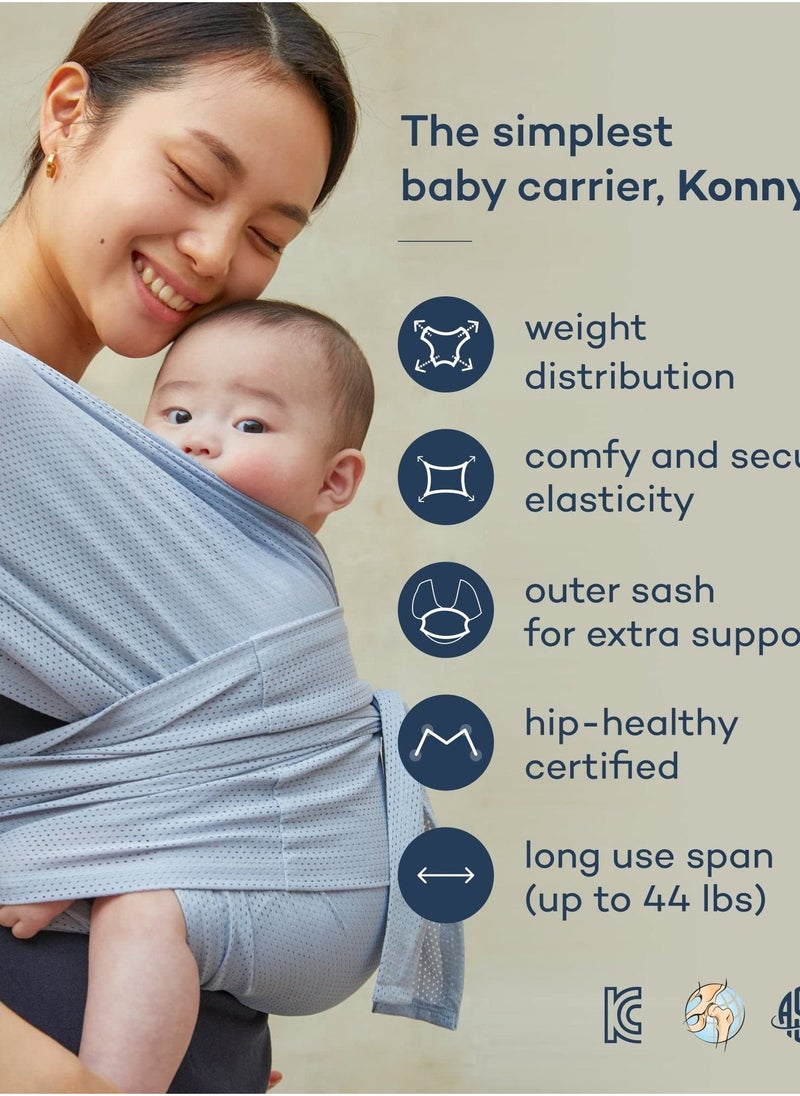 Baby Wrap Carrier for Newborn, Hassle-Free Moisture Wicking and Breathable Infant Sling, Perfect for Newborn Babies to 44 lbs Toddlers (Pink, L)