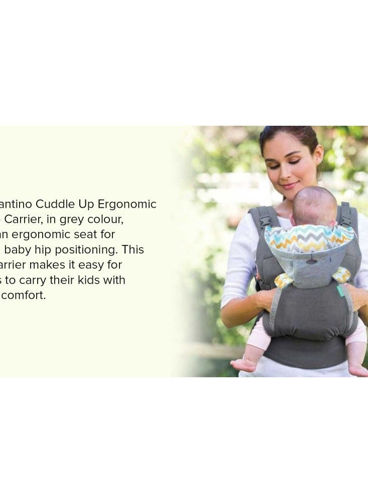 Cuddle Up Ergonomic Hoodie Baby Carrier With Removable Canopy, Grey - IN005331