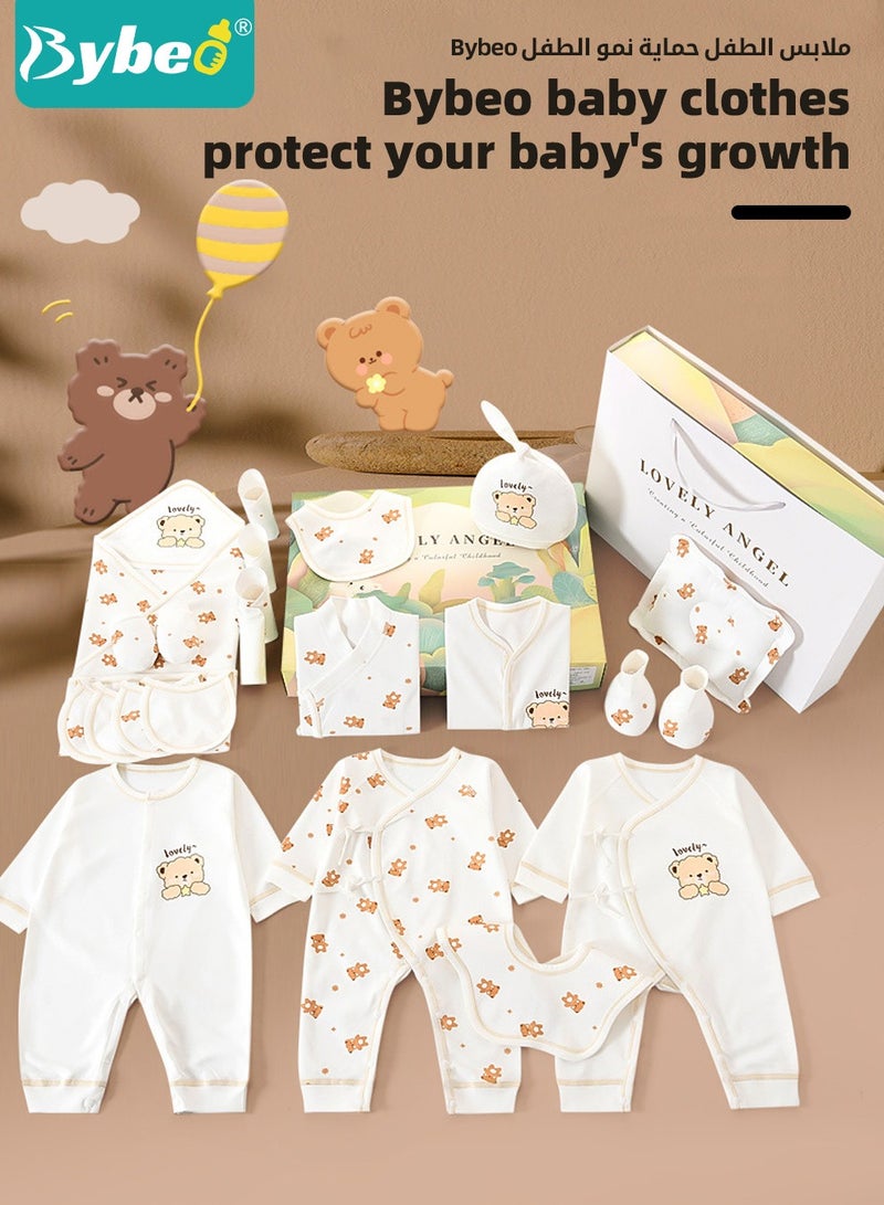 26PCS Newborn Baby Gifts Set, Newborn Layette Gift Set, Baby Clothes Accessories Set for Boys and Girls, Premium Cotton, Perfect Gift Box for Spring Summer Autumn Winter Four Seasons