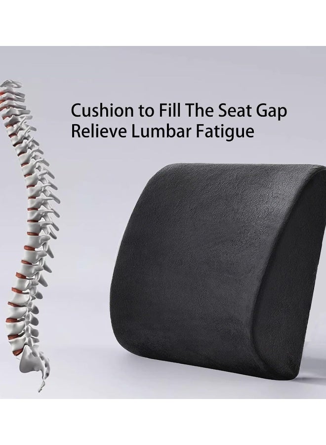 Seat Cushion & Lumbar Support Pillow for Office Chair, Car Seat Wheelchair Travel, Reduce Tailbone Pressure for Lower Back, Tailbone, Sciatica, Hip Pain Relief (Grey)