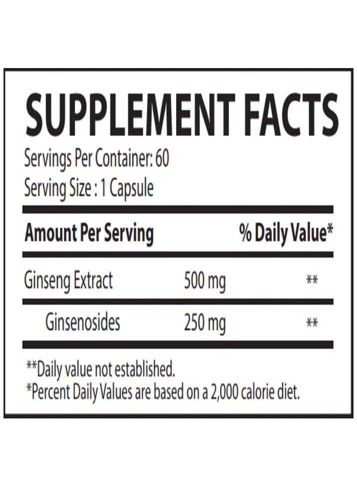 Musclerulz, Panax Ginseng, 60 Caps, 60 Servings