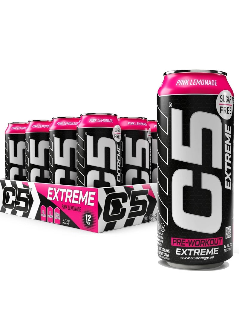 C5 EXTREME Zero Sugar Pink Lemonade 473ml Pack of 12