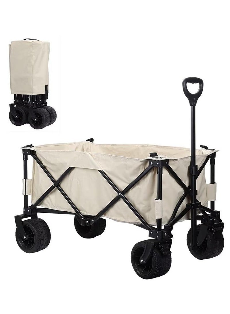 Toby's Camping Trolley-01 Outdoor Camping Trolley The Cart Handles Are Adjustable And Can Be Folded Into A Lightweight Outdoor Four-Wheeled Cart For Gardening, Sports, Camping And Picnics