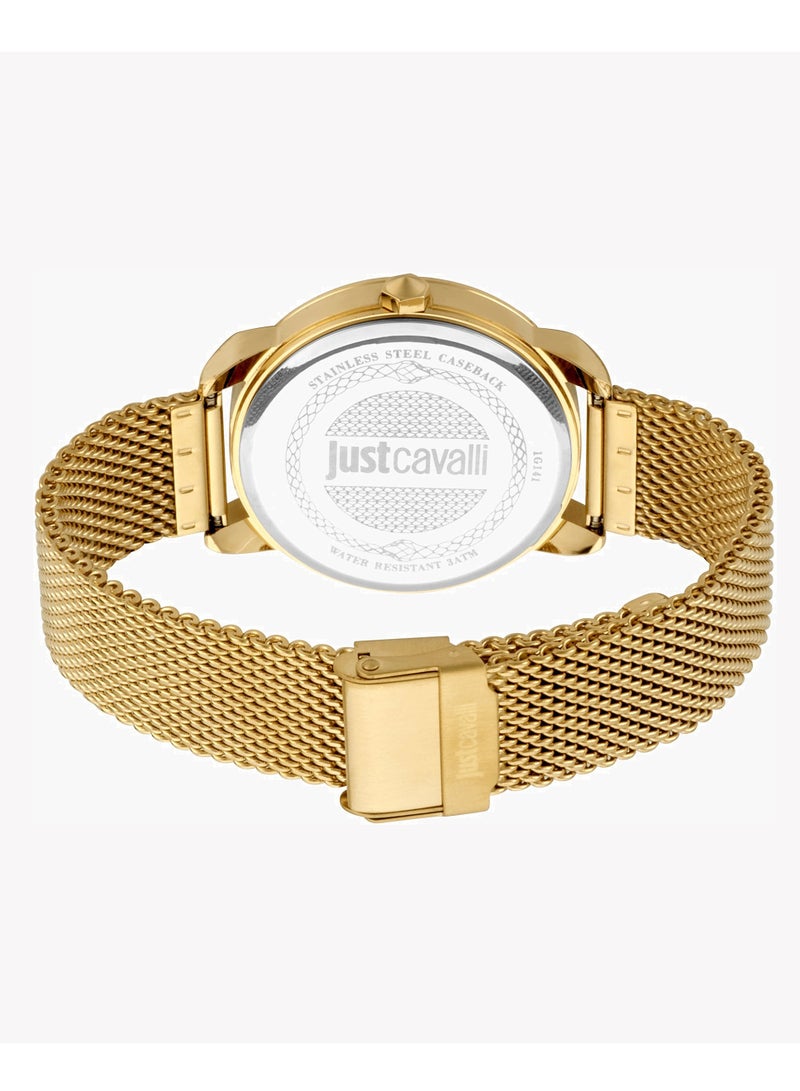 Just Cavalli Metal Analog Men's Watch With Gold JC1G141M0075