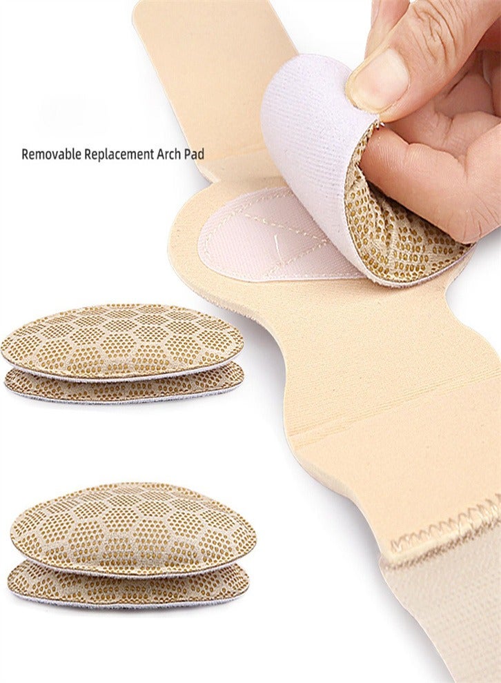 Arch pads, high arches, flat feet, arch support pads, suitable for plantar fasciitis relief and flat foot correction （Skin color）