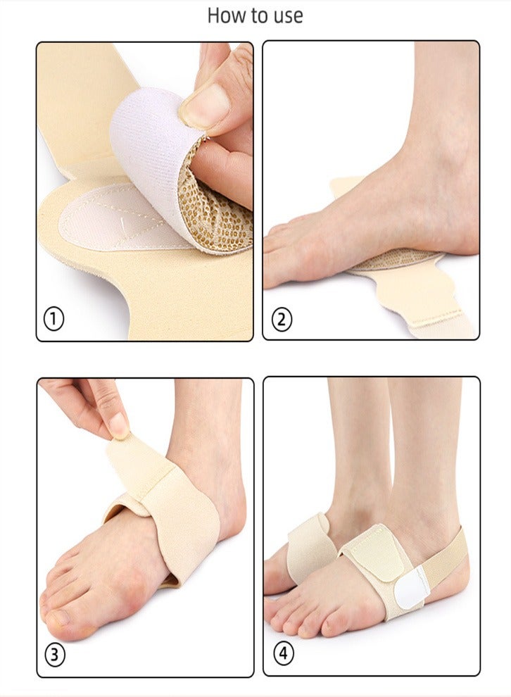 Arch pads, high arches, flat feet, arch support pads, suitable for plantar fasciitis relief and flat foot correction （Skin color）