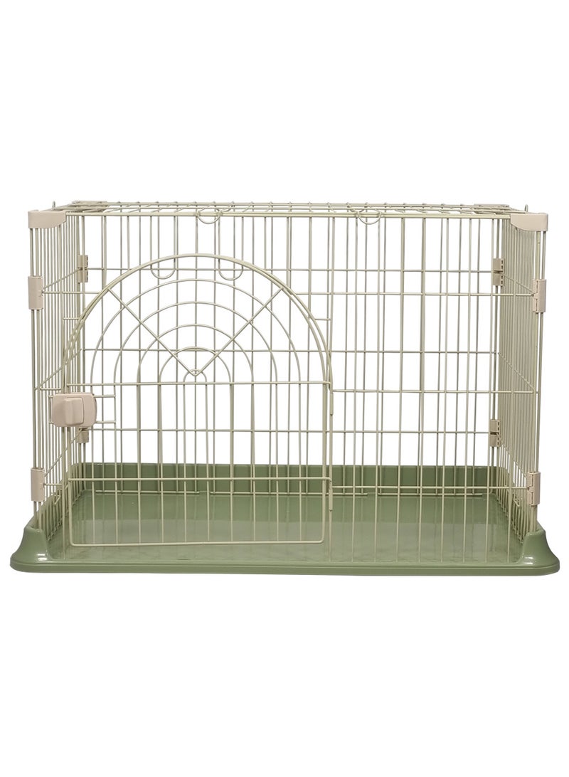 Cat cage, Durable & strong quality cage, Indoor pet cage with Spring door lock, Easy to assemble, Suitable for multiple cats, Portable and foldable cage (Color: Green)