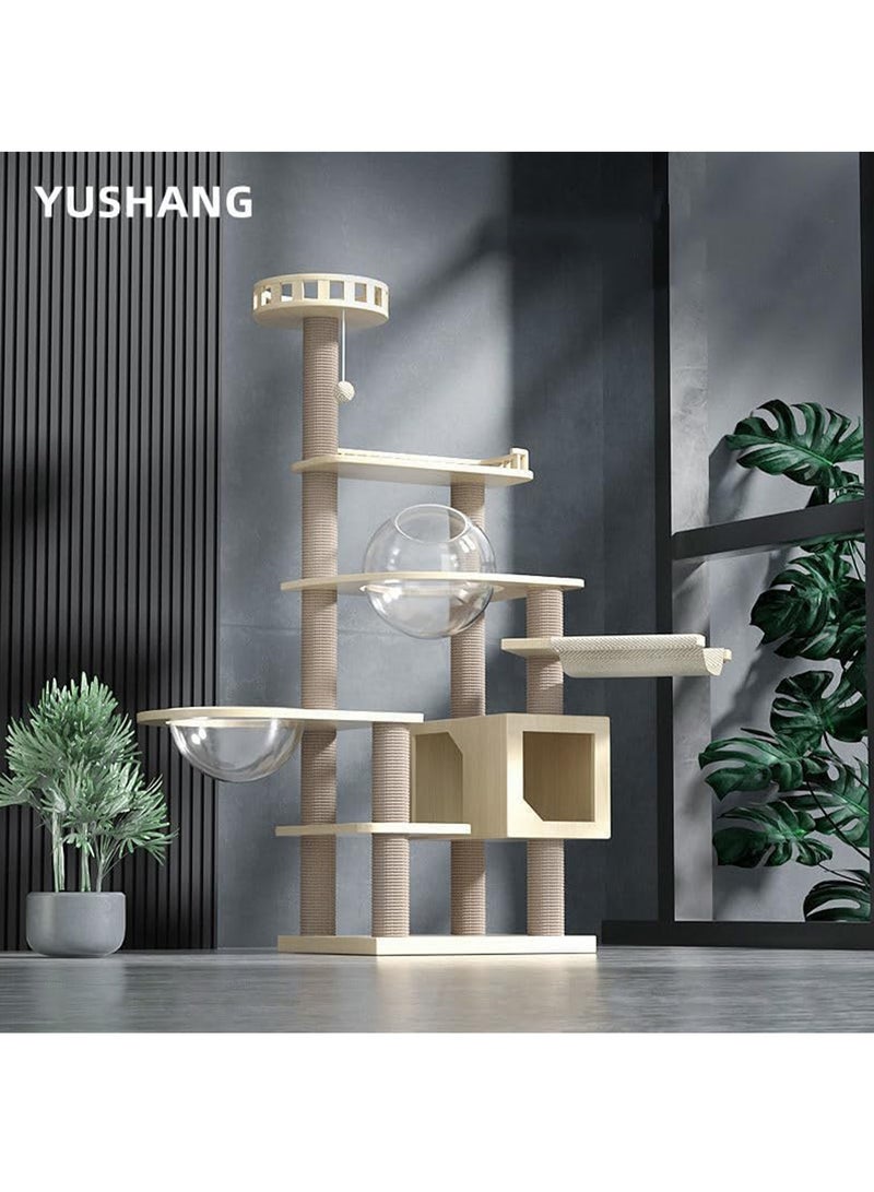 Cat Tree with Sisal Scratching Posts Cat Play House Large Multi Level and Rest Place Tower for Cats