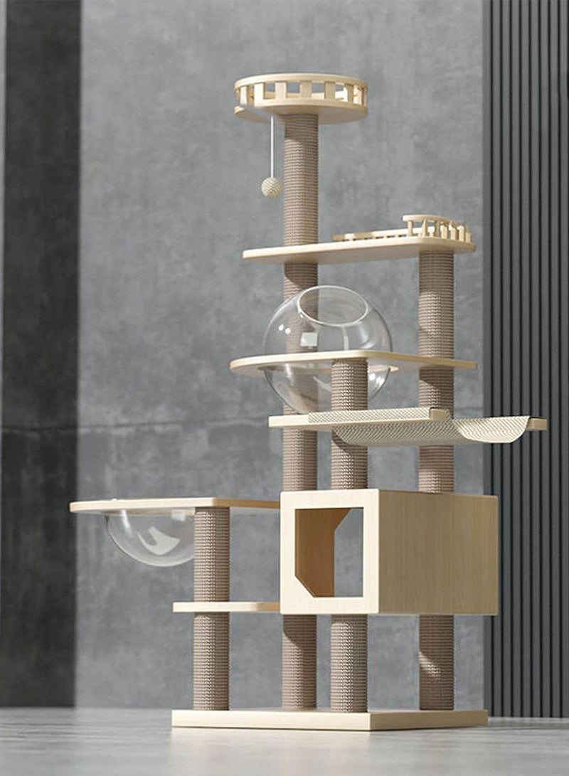 Cat Tree with Sisal Scratching Posts Cat Play House Large Multi Level and Rest Place Tower for Cats