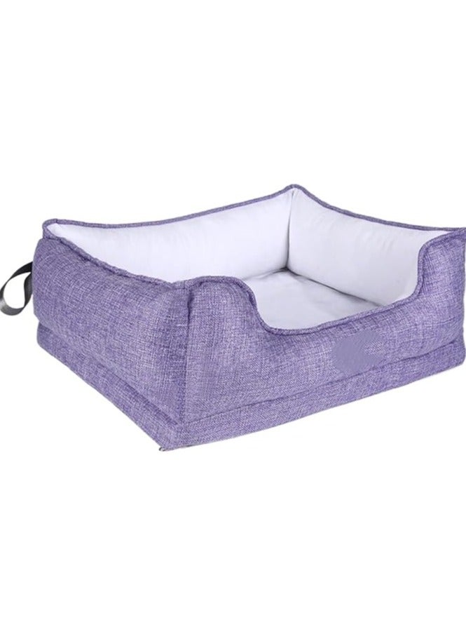 Foam Dog Bed Orthopedic Dog Couch Bed Washable Puppy Sofa Bed Removable Crate Beds for Small Dogs Breathable Pet Sleeping Bed with Non-Slip Bottom