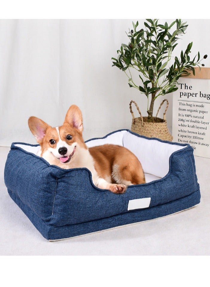 Foam Dog Bed Orthopedic Dog Couch Bed Washable Puppy Sofa Bed Removable Crate Beds for Small Dogs Breathable Pet Sleeping Bed with Non-Slip Bottom