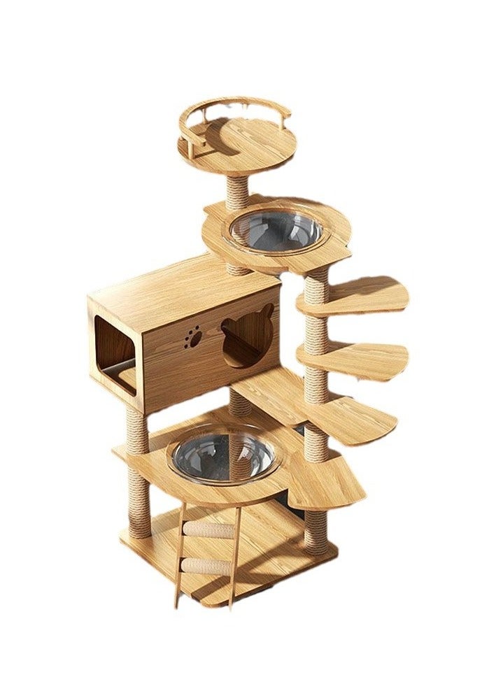 Large Multi-Level Cat Tree,Cat Condos with Sisal Scratching Posts,Cat Play House and Rest Place,Cat Tower for Kittens, Cats and Pets