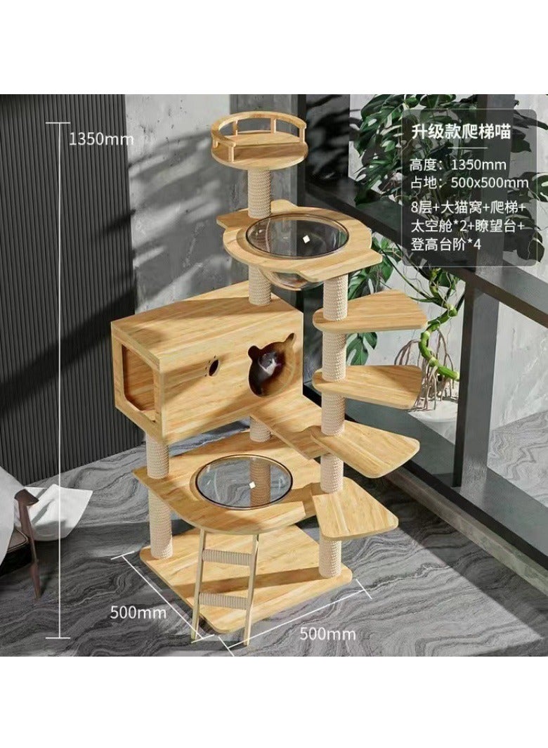 Large Multi-Level Cat Tree,Cat Condos with Sisal Scratching Posts,Cat Play House and Rest Place,Cat Tower for Kittens, Cats and Pets