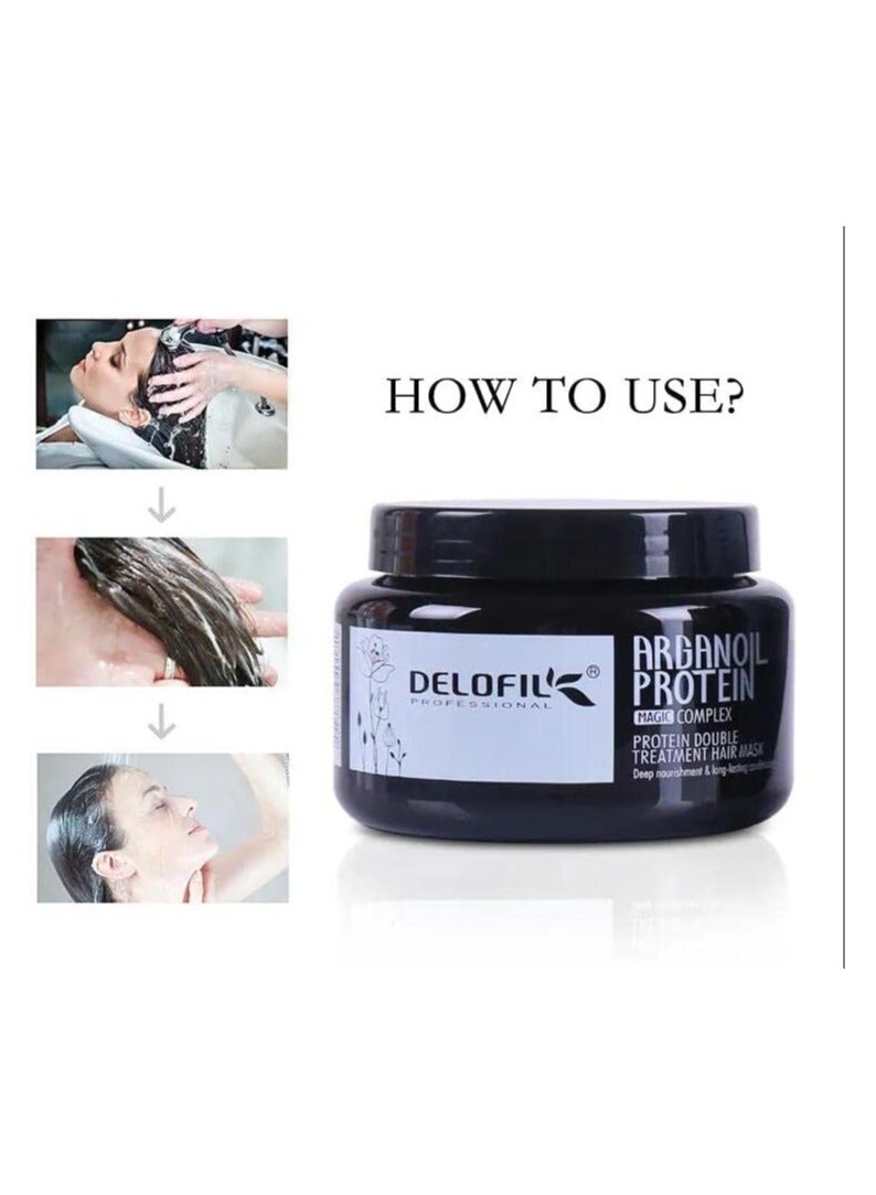 DELOFIL Hair Mask Collagen 10.14 OZ Deep Conditioner for Dry Damaged Hair Color Treated Hair Bleached Hair Curly Hair after Shampoo for All Hair Types