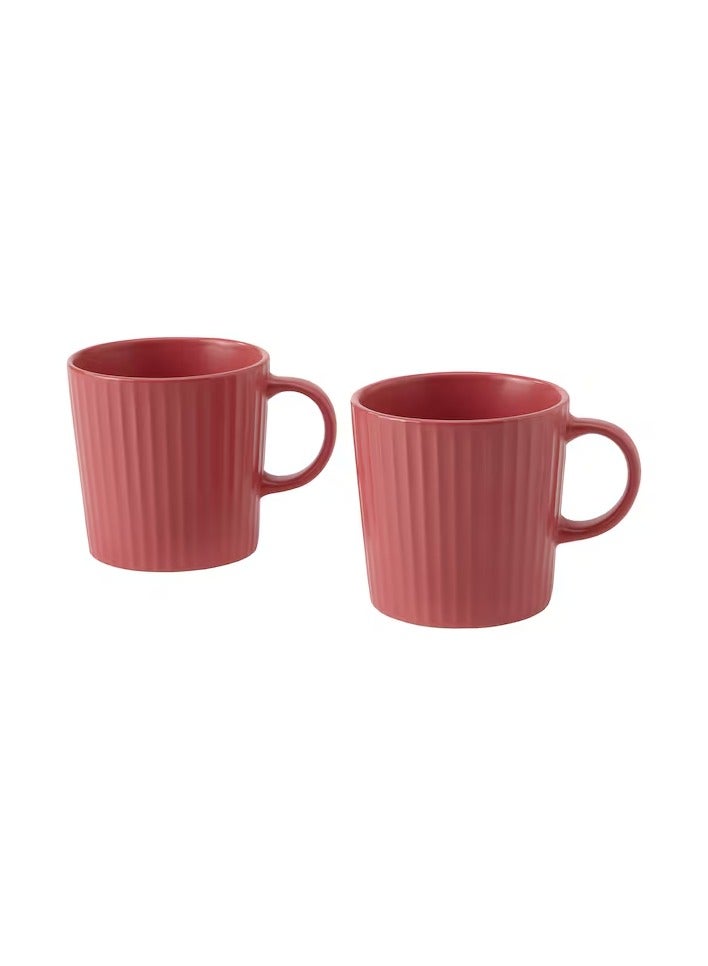 Tea or coffee Mug, dark pink, 30 cl pack of 2