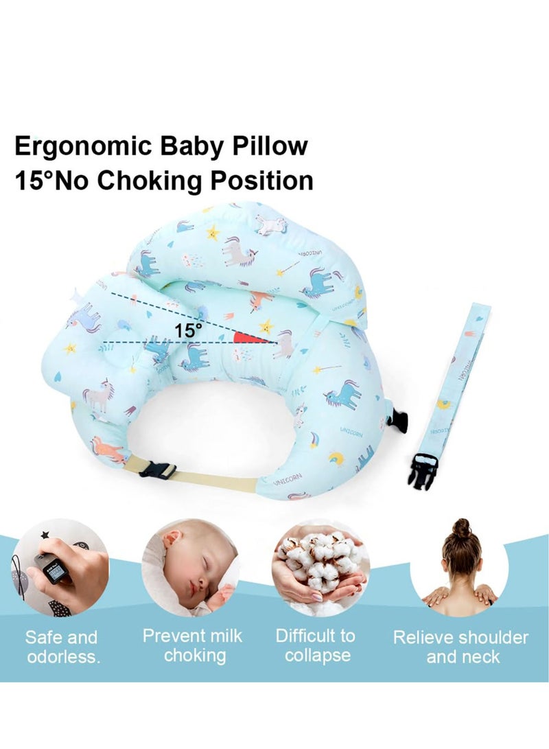 Large Breastfeeding Pillow for Babies: Multipurpose Baby Nursing Pillow, Bed U-Shape Pillow, and Baby Lounger for Newborns (1-12 Months)