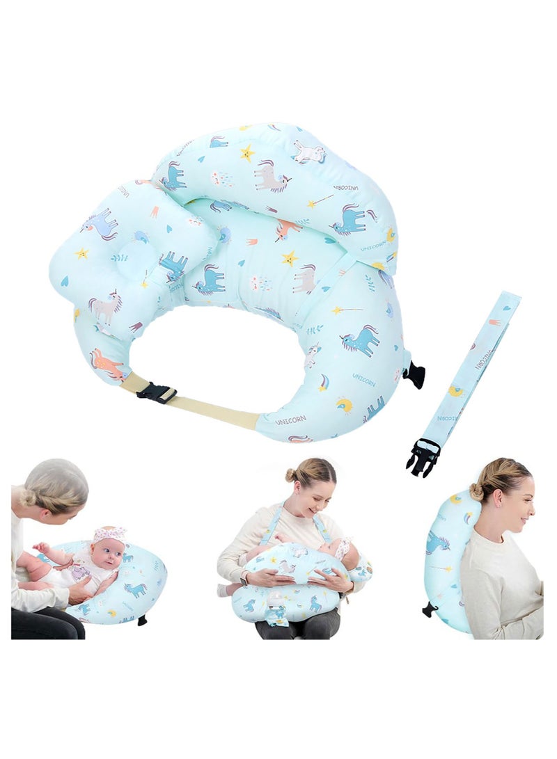 Large Breastfeeding Pillow for Babies: Multipurpose Baby Nursing Pillow, Bed U-Shape Pillow, and Baby Lounger for Newborns (1-12 Months)