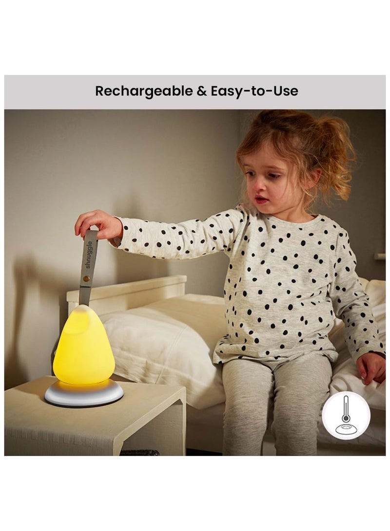Moonlight Night Light - Sleep-Friendly Portable Baby & Toddler Bedside Lamp with Thermometer