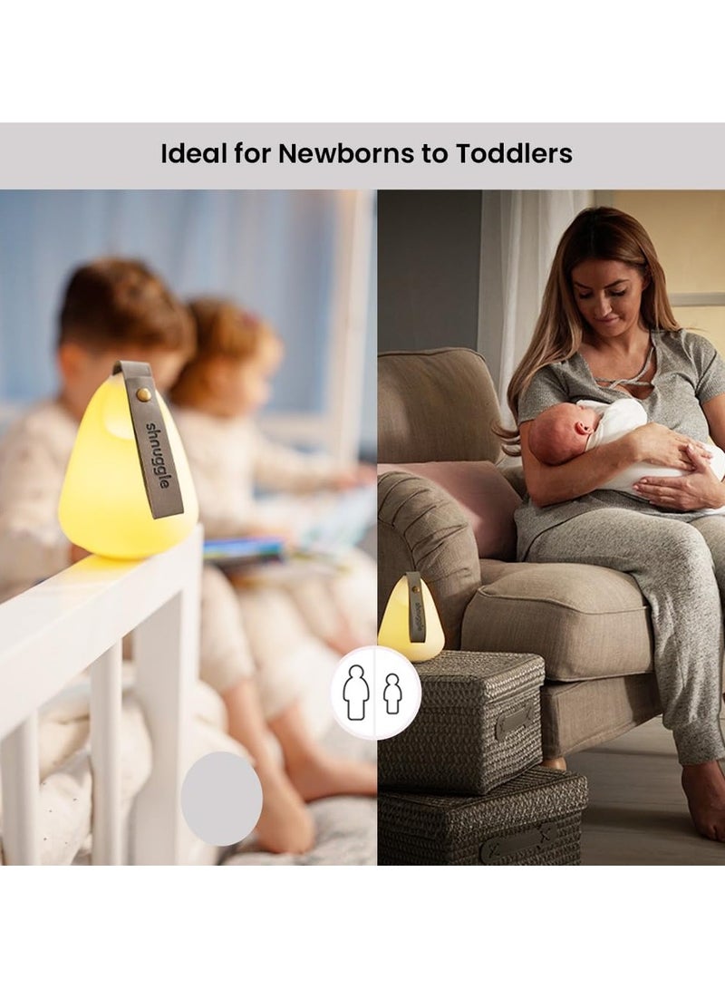 Moonlight Night Light - Sleep-Friendly Portable Baby & Toddler Bedside Lamp with Thermometer