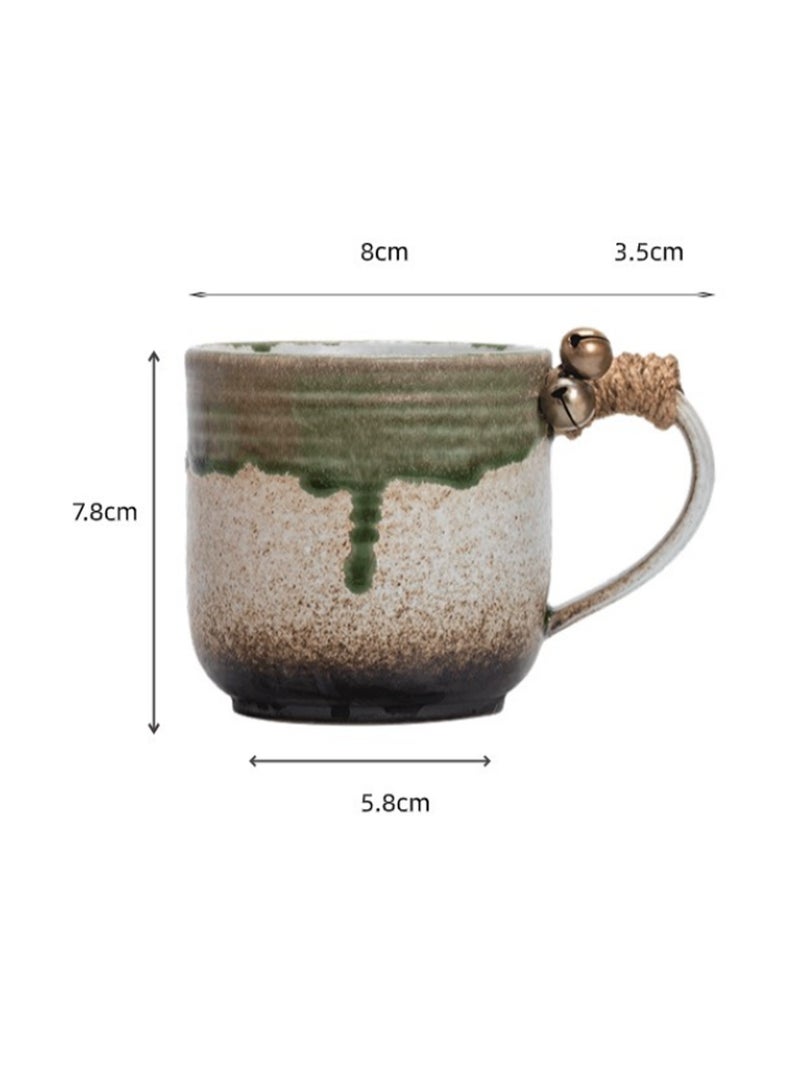 Special-Shaped Mugs, Retro Ceramic Cups, Irregular Cups, Stoneware Water Cups, High-Value Coffee Cups（Dark coffee 260ml）