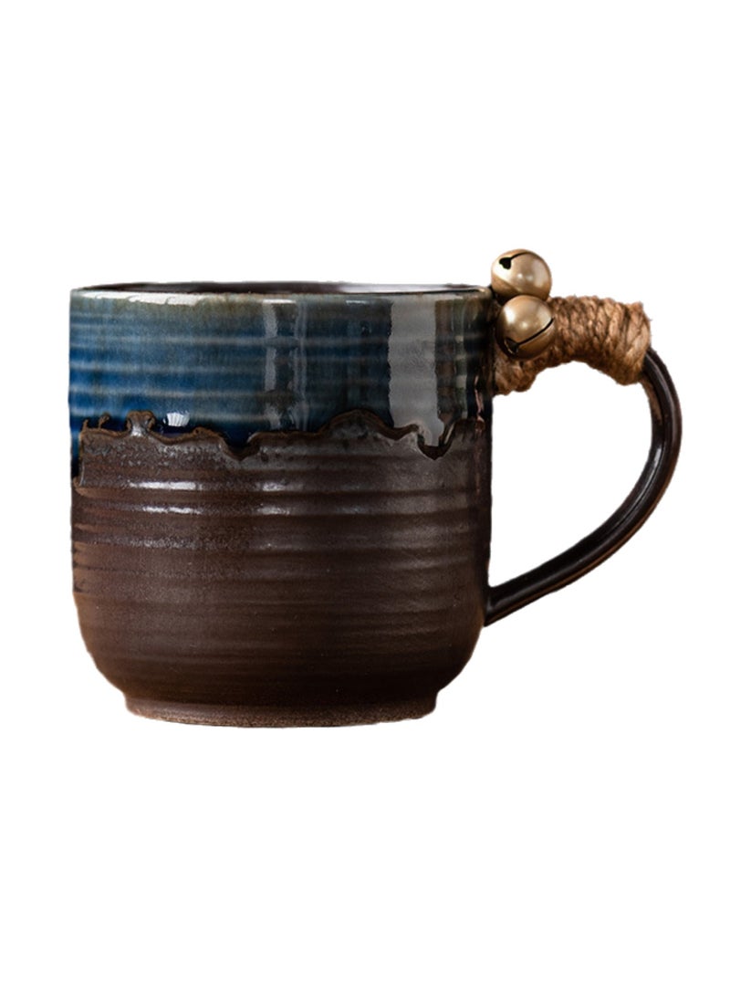 Special-Shaped Mugs, Retro Ceramic Cups, Irregular Cups, Stoneware Water Cups, High-Value Coffee Cups（Dark coffee 260ml）