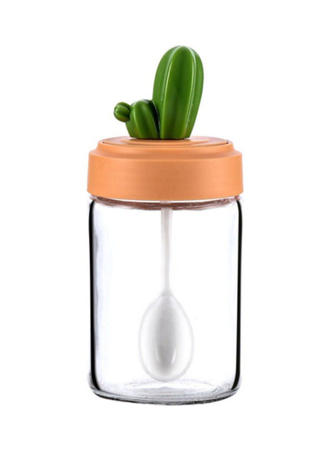 5-Piece Glass Cactus Spice Jar Multicolour 14.5x15.5x15.5cm