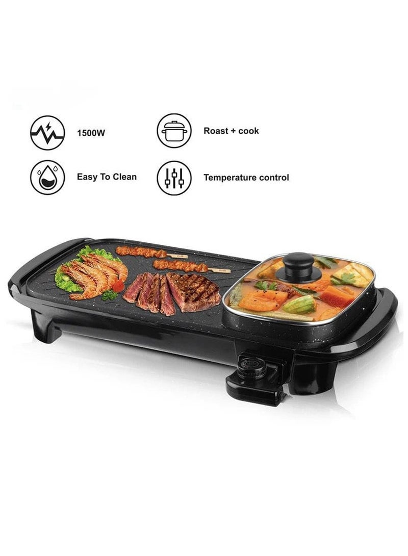 Electric Baking & Frying Pan – Non-Stick, Multi-Function Electric Skillet for Pancakes, Grilling, Sautéing, & Baking – Adjustable Temperature Control