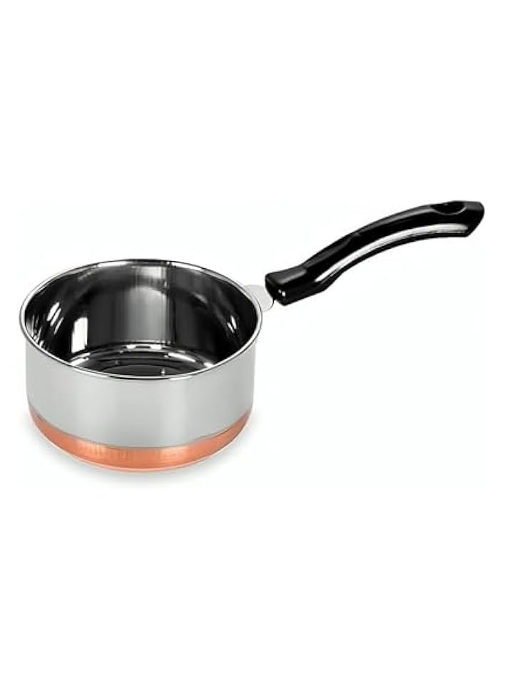 Stainless Steel with Copper Base Saucepan, Saucepan with Comfortable handle 1000ml (16cm)