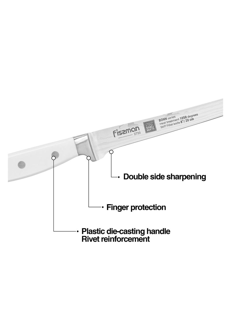 8'' Stiff Fillet Bonn Series, with Sharp Blade and Sturdy Non Slip Handle