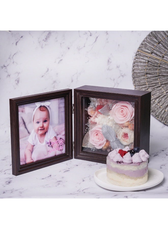 Little Princess Preserved Fresh Flowers Frame With Cake