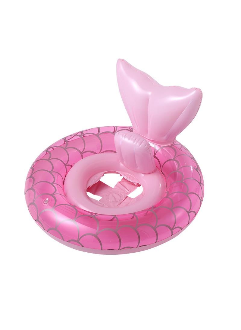 Baby Swimming Float Ring with Seat, Inflatable Children Waist Float Ring, Baby Free Swimming Ring, Safe and Durable, Pool Tool for The Age of 1-5 Years Kids,Pink-D