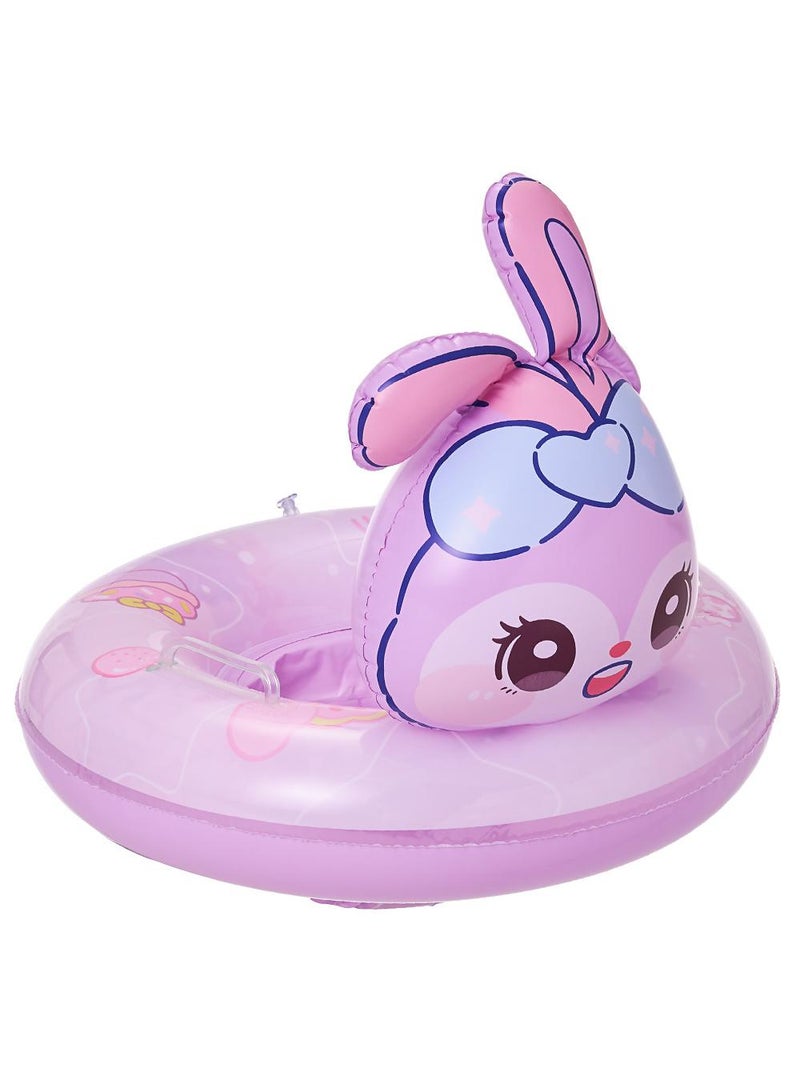 Baby Swimming Float Ring with Seat, Inflatable Children Waist Float Ring, Baby Free Swimming Ring, Safe and Durable, Pool Tool for The Age of 1-5 Years Kids,Purple-C