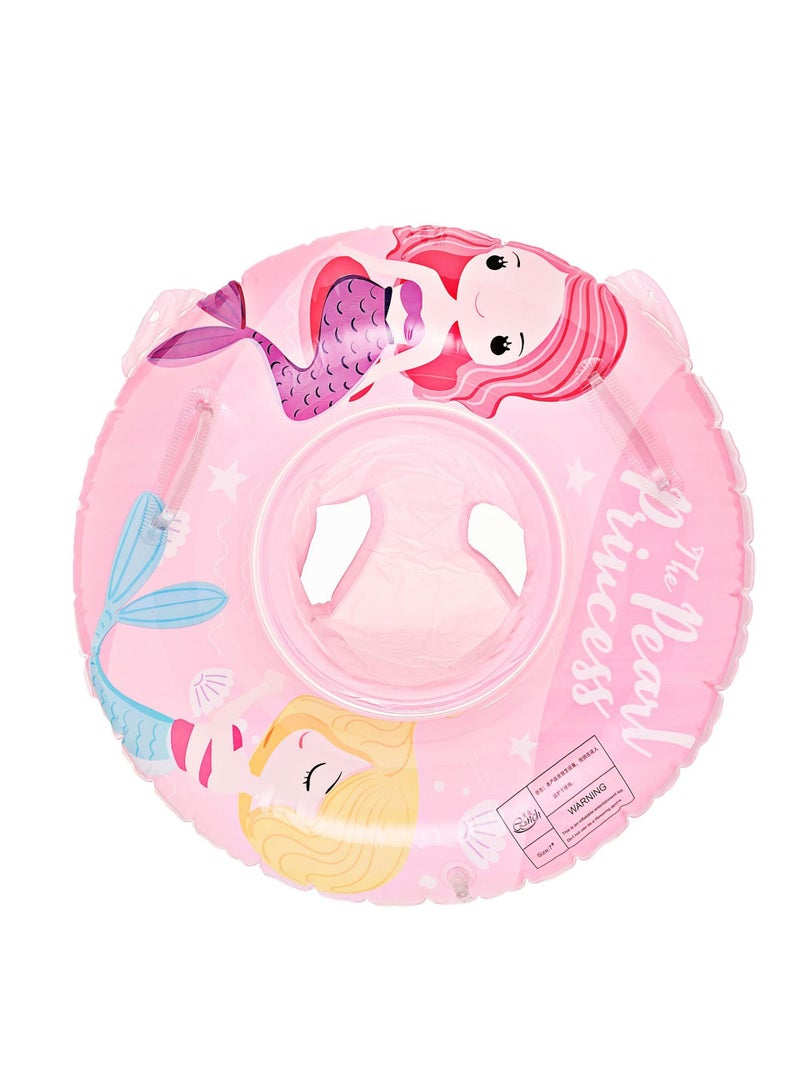 Baby Swimming Float Ring with Seat, Inflatable Children Waist Float Ring, Baby Free Swimming Ring, Safe and Durable, Pool Tool for The Age of 1-5 Years Kids,Pink-M