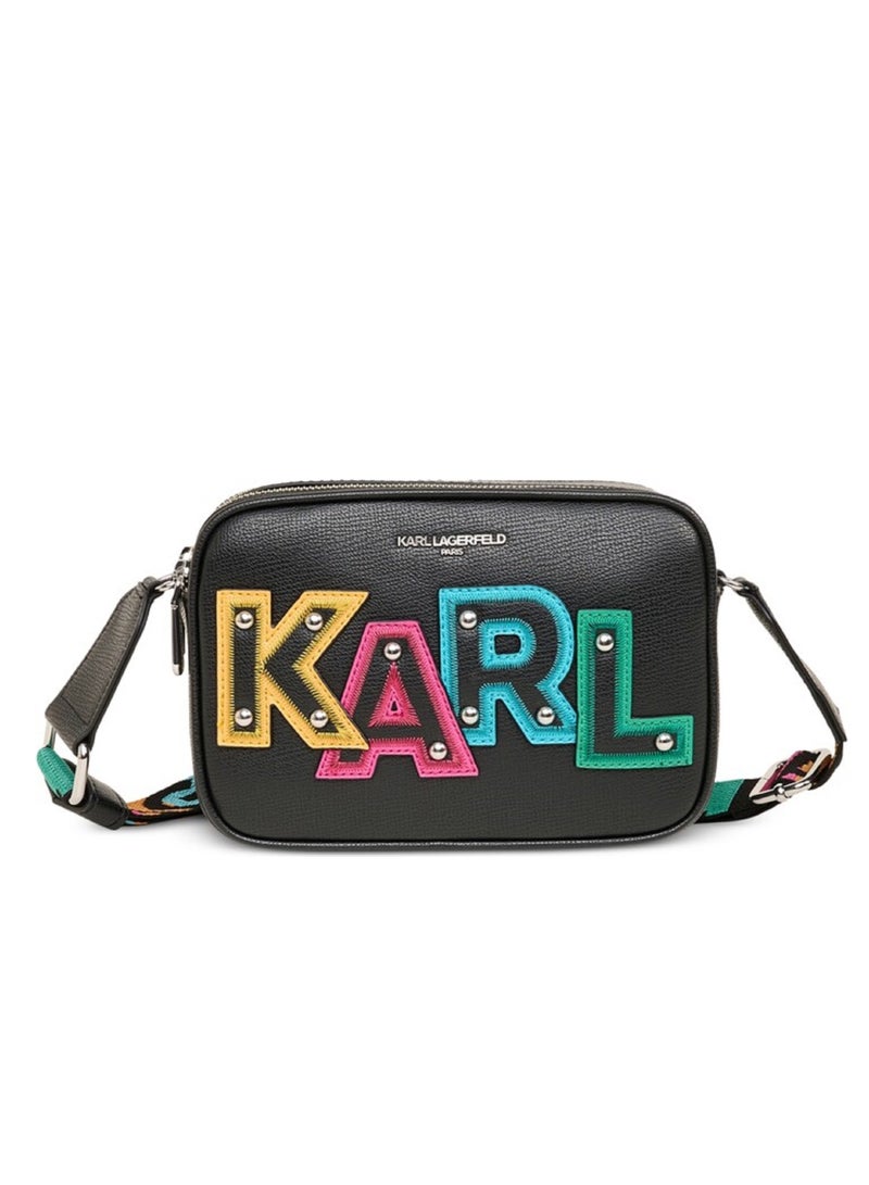 Karl Lagerfeld Maybelle Double Zip Charm Crossbody