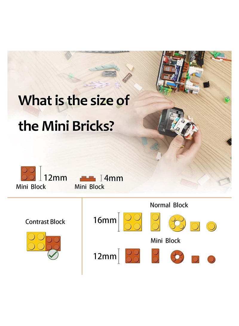 Creative Japanese Izakaya Mini Building Blocks 789 PCS Educational Fun Toy for Kids 6 Years and Up Inspired by Japanese Street Life