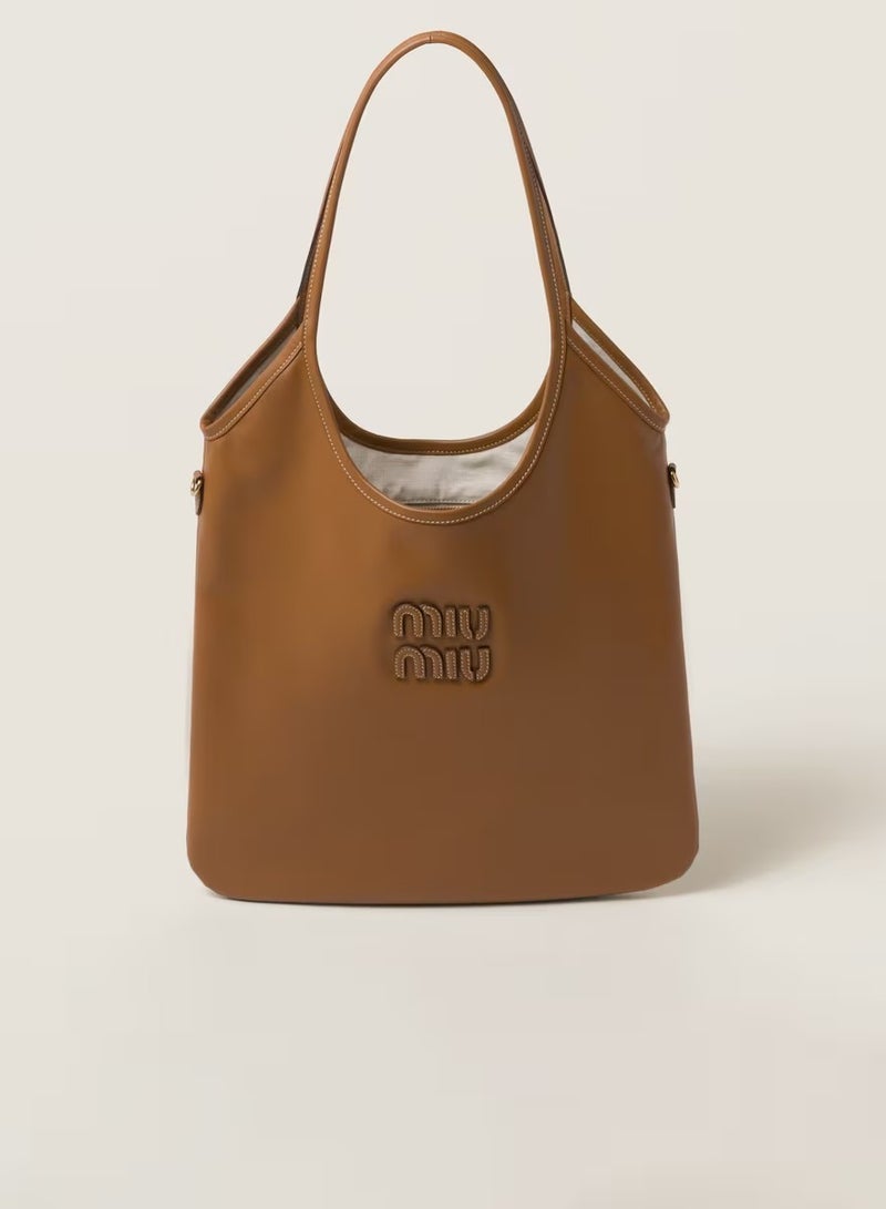 MIU IVY leather tote bag shoulder