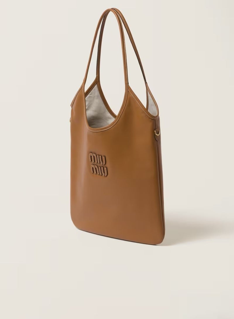 MIU IVY leather tote bag shoulder