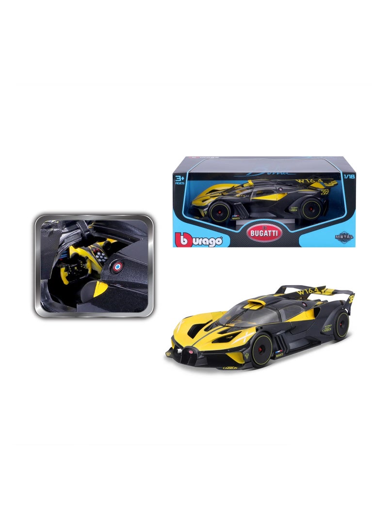 18-11047 YL - Bburago - 1:18 - Bugatti Bolide Black/Yellow met