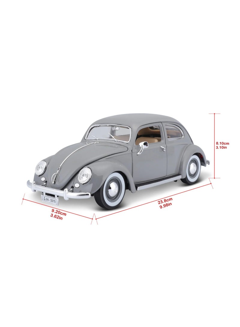 18-12029 GY - Bburago - 1:18 - VOLKSWAGEN KAFER BEETLE (1955) - Gray