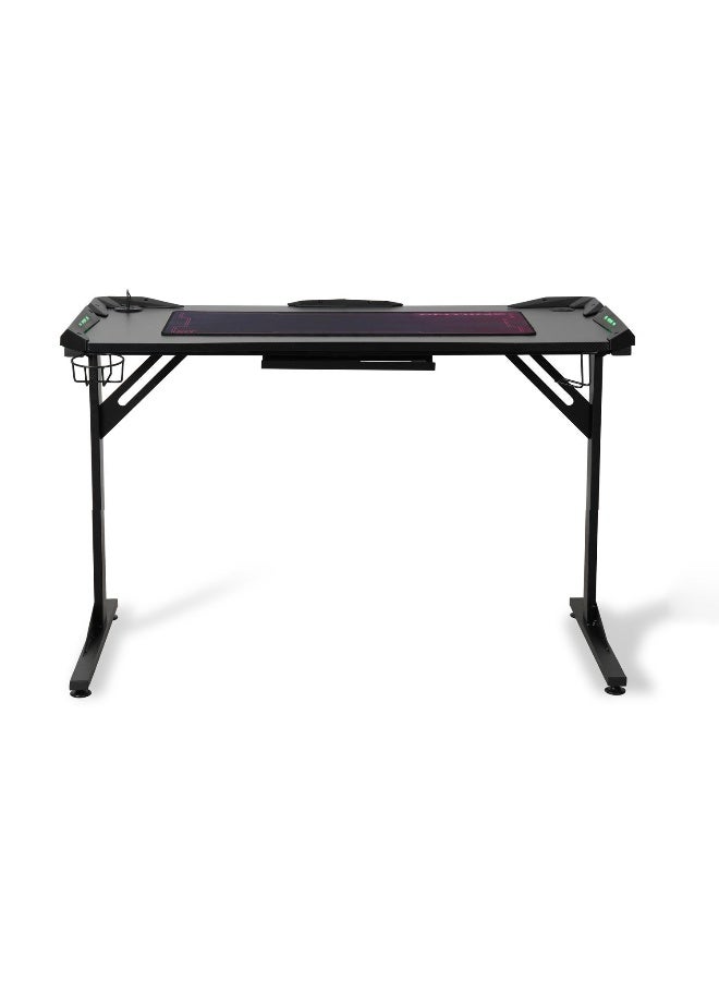 Oki Gaming Desk With Rgb Light - Black