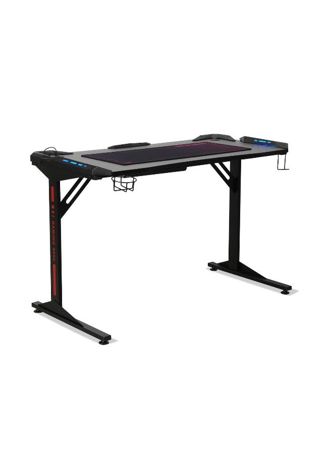Oki Gaming Desk With Rgb Light - Black