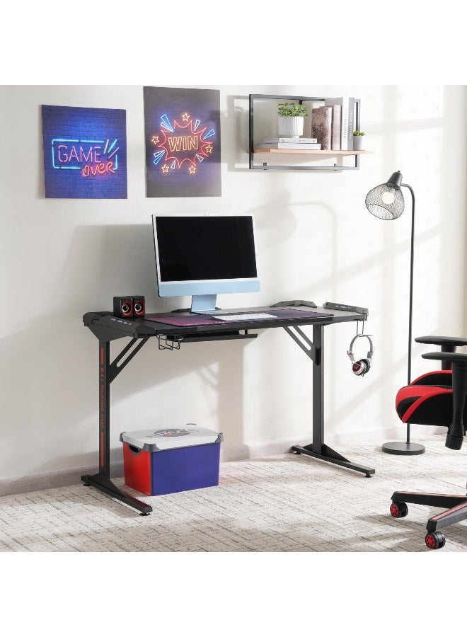 Oki Gaming Desk With Rgb Light - Black