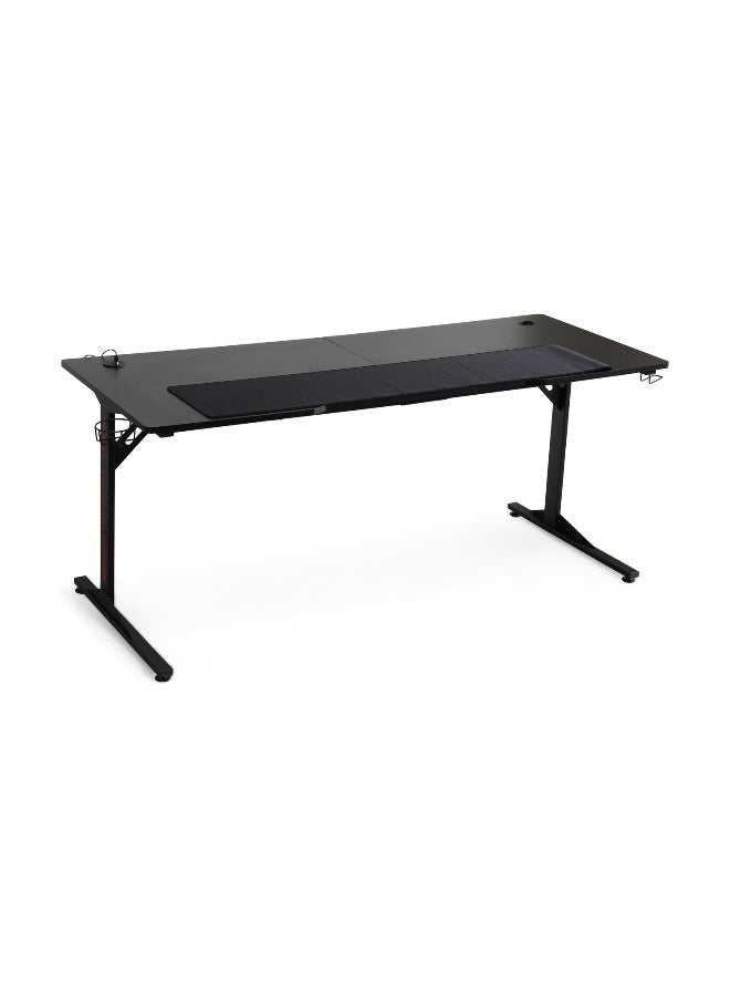 Nador Gaming Desk With Cup Holder - Black
