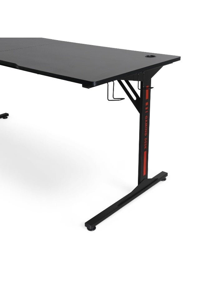 Nador Gaming Desk With Cup Holder - Black