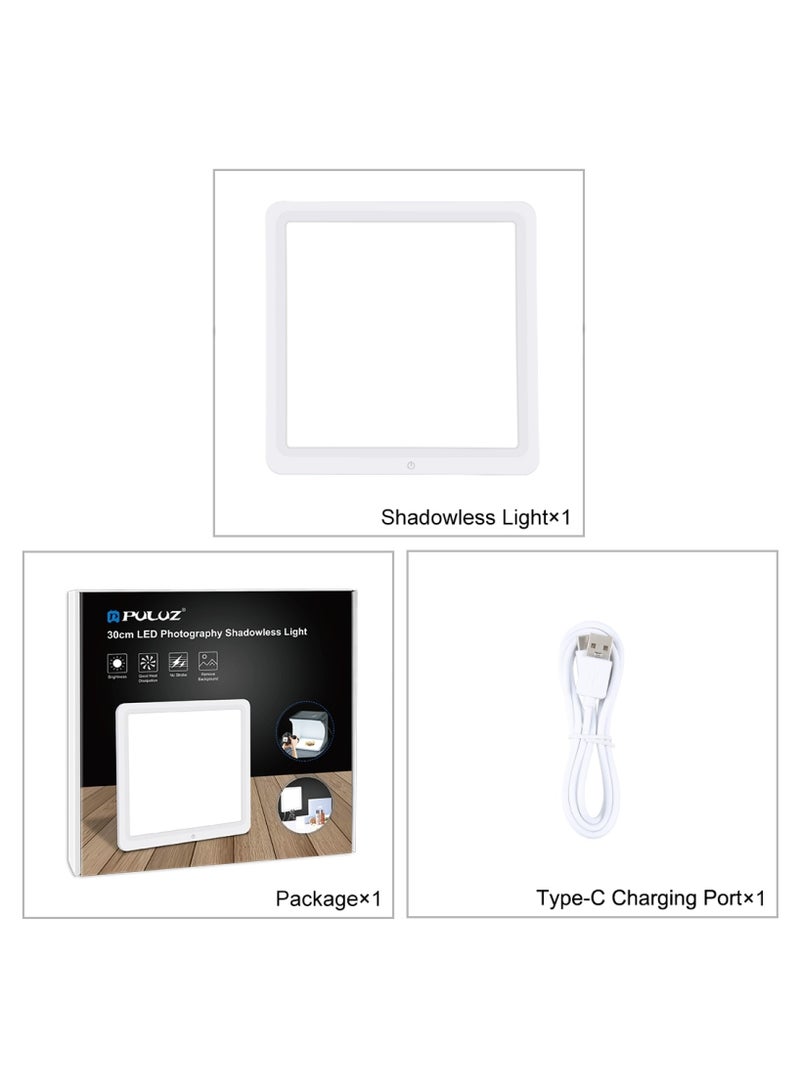 PULUZ 29cm Mini LED Photography Shadowless Light Lamp Panel Pad, 20cm x 20cm Effective Area