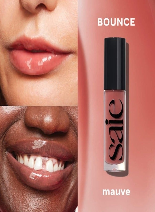 Saie   Glossy Bounce™  High Shine Lip Gloss -   Bounce - purple ,  Moisturizing Oil Infused, 5ml