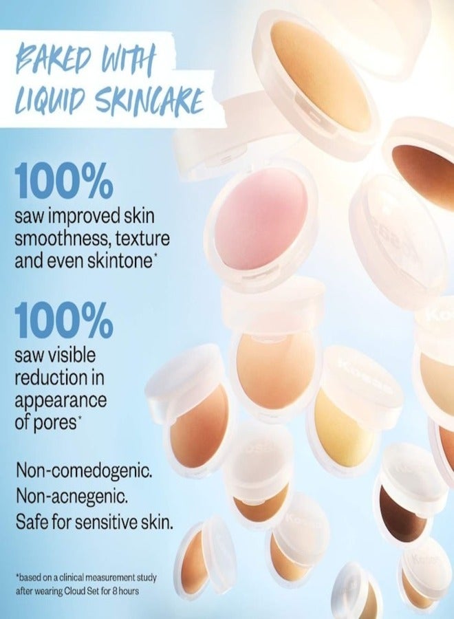 Kosas Cloud Set Baked Setting & Smoothing Talc-Free Vegan Powder,   Airy - Sheer Very Light 9.5g - Weightless, Sheer Finish