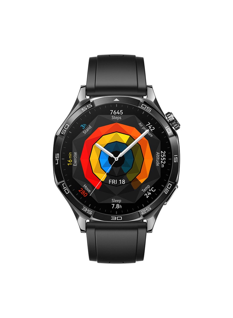 WATCH GT 5 46mm Smartwatch, up to 14 Days Battery Life, All-new Running and Cycling Experience, Sharp-Edged Design, iOS and Android + FreeBuds 5i Earbuds and Extra 3 Months Warranty Black